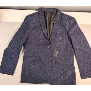 Proper/Pair Jacket Mens XS Blue Long Sleeve Button Up Blazer *NWT*